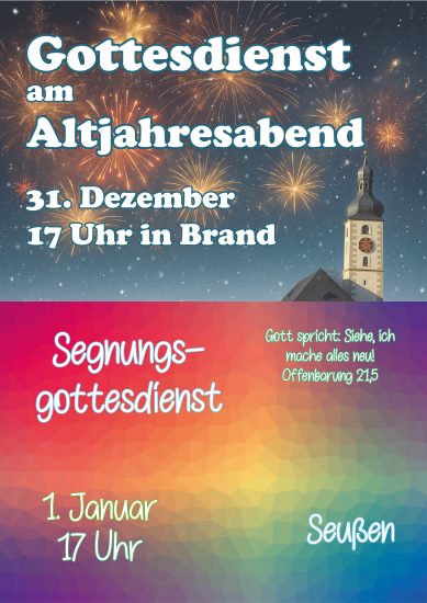 Altjahresabend – Neujahrstag