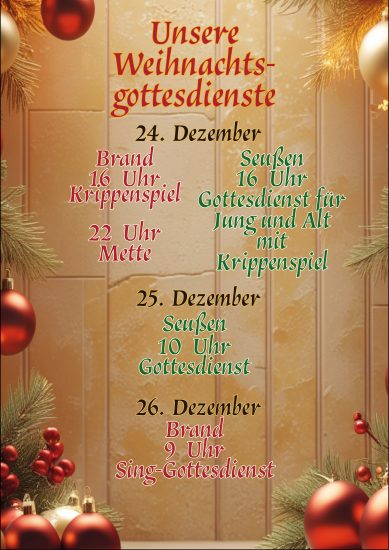 Weihnachtsgottesdienste