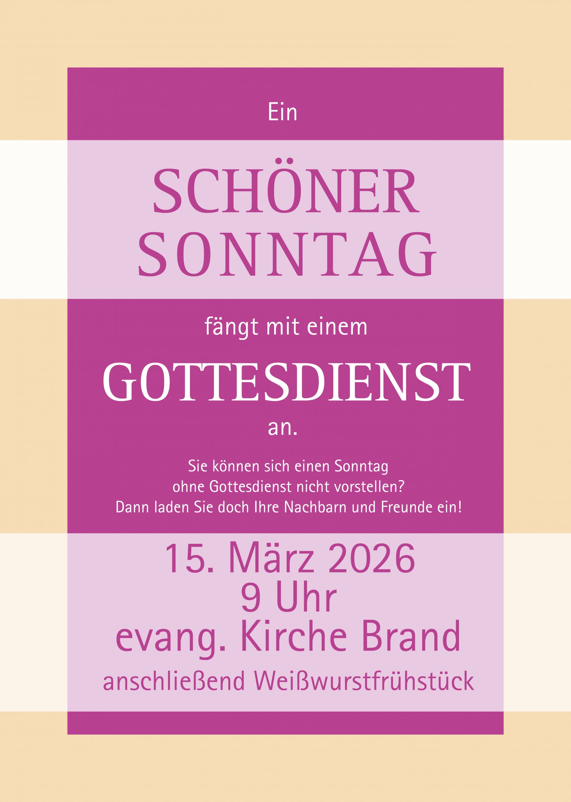 schöner Sonntag Brand
